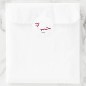 Liefde - Houb - ح ب in Arabische kalligrafie Ronde Sticker (Tas)