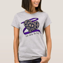 Liefde houdt de sleutel tot mijn hart vast t-shirt