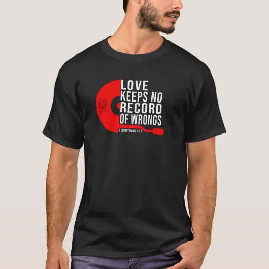 Liefde houdt geen record van Wrongs Mannen Rood T-shirt (Voorkant)