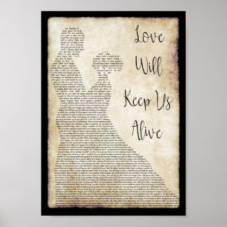 Liefde houdt ons in leven in het Man Lady Dancing Poster