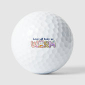 Liefde houdt ons woest | Unicorn Winter Golfballen (Voorkant)