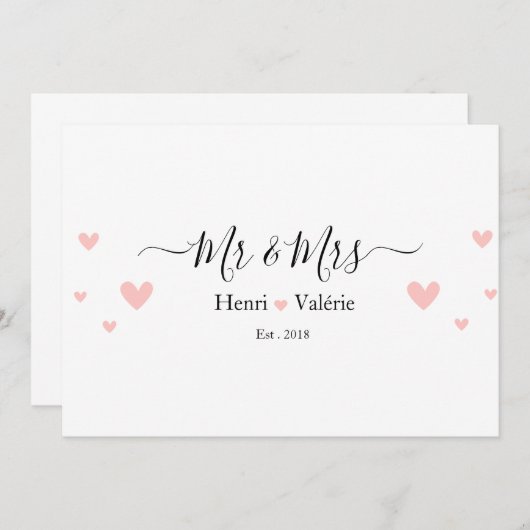 Liefde & Huwelijk Kaart (Voorkant / Achterkant)