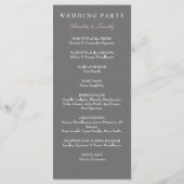 Liefde & Huwelijk Modern Wedding Programma Programmakaart (Achterkant)