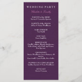 Liefde & Huwelijk Modern Wedding Programma Programmakaart (Achterkant)