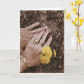 Liefde, Huwelijksverjaardag - Lege Wenskaart Kaart (Gele Bloem)