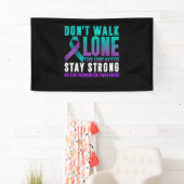 Liefde iemand loopt niet alleen Blauwgroen Paarse  Spandoek (Insitu)