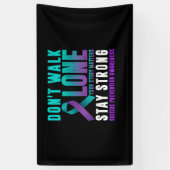 Liefde iemand loopt niet alleen Blauwgroen Paarse  Spandoek (Verticaal)