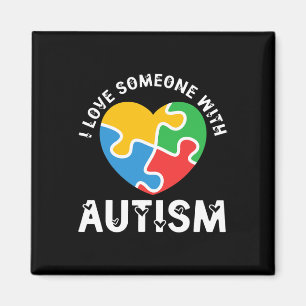 Liefde Iemand Met Autisme Hart Puzzel Autistisch Magneet