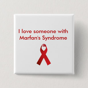 Liefde iemand met Marfan Vierkante Button 5,1 Cm