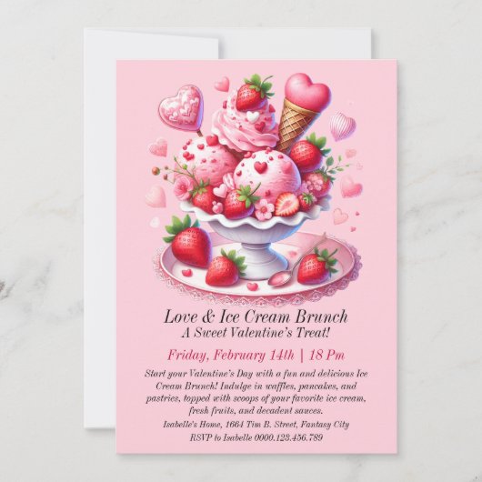 Liefde & ijs brunch kaart (Voorkant)