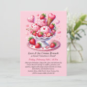 Liefde & ijs brunch kaart (Staand voorkant)