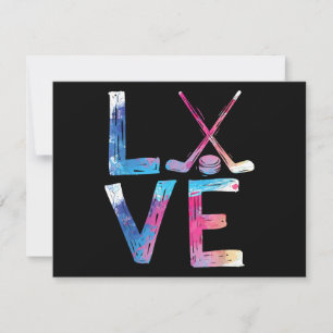 Liefde IJshockey Meisjes Hockey Cadeaus Vrouwen IJ Feestdagenkaart