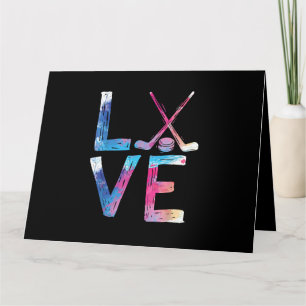 Liefde IJshockey Meisjes Hockey Cadeaus Vrouwen IJ Kaart