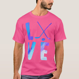 Liefde IJshockey Meisjes Hockey Wo IJshockey T-shirt