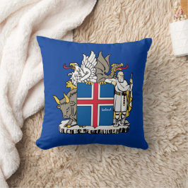 Liefde IJsland en IJslandse vlag, embleem/feestdag Kussen