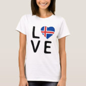Liefde - IJslandse vlag T-shirt (Voorkant)