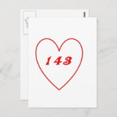 Liefde, ik hou van je briefkaart (Voorkant / Achterkant)