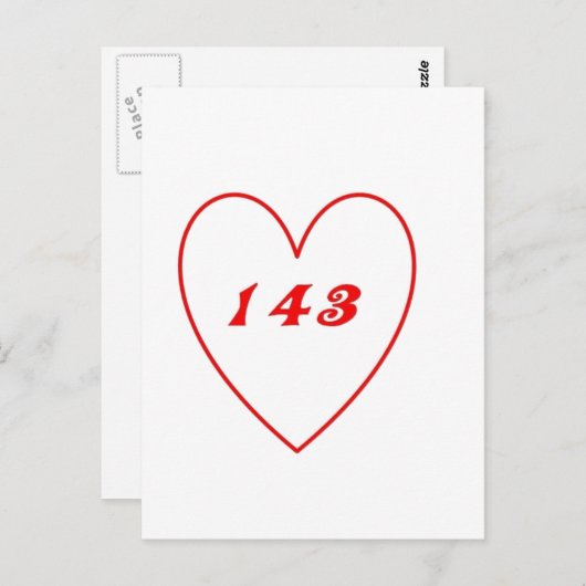 Liefde, ik hou van je briefkaart (Voorkant / Achterkant)