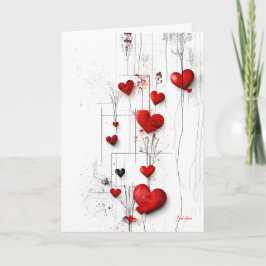 Liefde in Abstracte Valentijnsdag Kaart