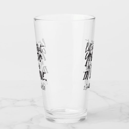 Liefde in actie - 1 Korintiërs 16:14 Inspirerend Glas (Links)