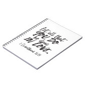 Liefde in actie - 1 Korintiërs 16:14 Inspirerend Notitieboek (Linkerzijde)