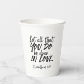 Liefde in actie - 1 Korintiërs 16:14 Inspirerend Papieren Bekers (Achterkant)