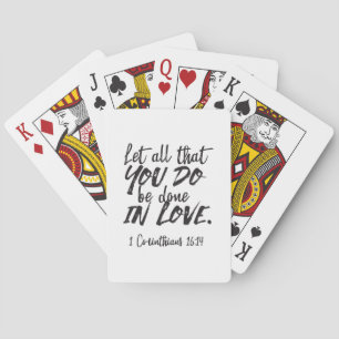 Liefde in actie - 1 Korintiërs 16:14 Inspirerend Pokerkaarten