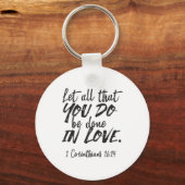 Liefde in actie - 1 Korintiërs 16:14 Inspirerend Sleutelhanger (Achterkant)