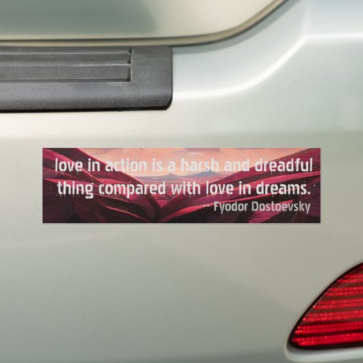 Liefde in actie bumpersticker (Op auto)