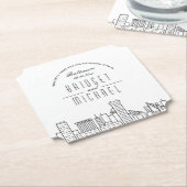 Liefde in Baltimore | City Skyline Welkom Kartonnen Onderzetters (Gekanteld)