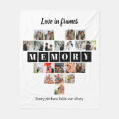 Liefde in Beeld Hart 20 Foto Collage Romantisch Fleece Deken (Voorkant)