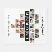 Liefde in Beeld Hart 20 Foto Collage Romantisch Fleece Deken (Voorkant (Horizontaal))