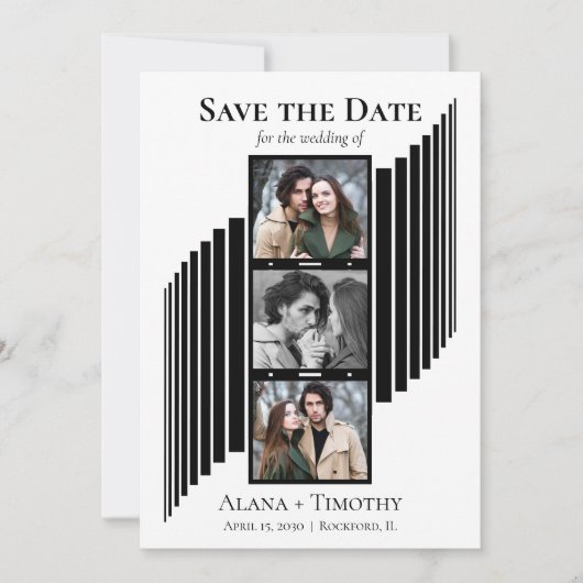 Liefde in Beeld Moderne Foto Bewaar de Datum Save The Date (Voorkant)