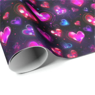 Liefde in beweging: Valentijnsdag Hearts Cadeaupapier