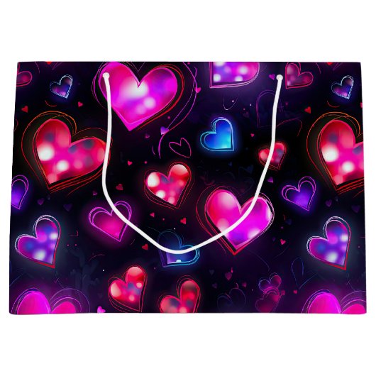 Liefde in beweging: Valentijnsdag Hearts Groot Cadeauzakje (Voorkant)