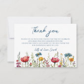 Liefde in Bloei Aquarel Wilde Bloem Bedankkaart (Voorkant)