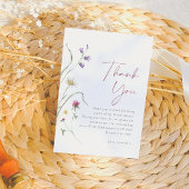 Liefde in Bloei Aquarel Wilde Bloemen Bruidsdouche Bedankkaart