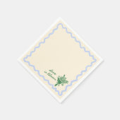 Liefde in Bloei Blauw Groene Bruidsdouche Servet (Hoek)