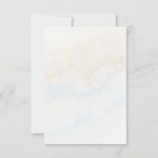 Liefde in Bloei Blauwe Rozen Bruidsfeestje Bedankkaart (Achterkant)