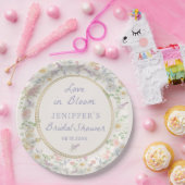 Liefde in bloei bloem bruidsmeisje feest papieren  bordje (Feest)
