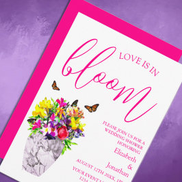 Liefde in Bloei Bloemen Trouwdouche Kaart