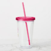 Liefde in bloei bloemenbruiloft acryl drinkbeker (Links)