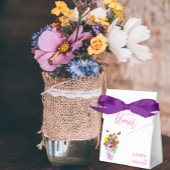 Liefde in bloei bloemenbruiloft bedankdoosjes