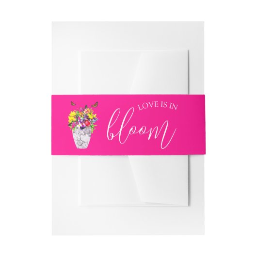 Liefde in bloei bloemenbruiloft uitnodigingen wikkel (Voorkant Voorbeeld)