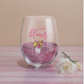 Liefde in bloei bloemenbruiloft wijnglas zonder voet