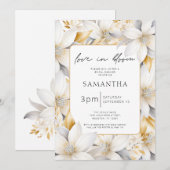 Liefde in bloei bloemengrens Vrijgezellenfeest Kaart (Voorkant / Achterkant)