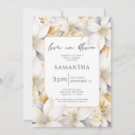 Liefde in bloei bloemengrens Vrijgezellenfeest Kaart