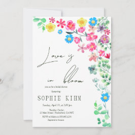 Liefde in bloei bloemenkleurig Vrijgezellenfeest Kaart