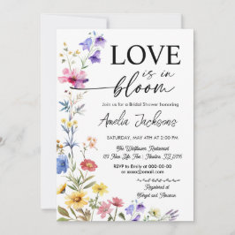 Liefde in bloei bloemenwilde bloemen vrijgezellenf kaart