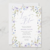 Liefde in bloei bloemig Paarse groene bruids Show Kaart (Voorkant)